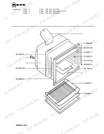 Схема №1 195303707 2394.11FG с изображением Крышка для электропечи Bosch 00053474