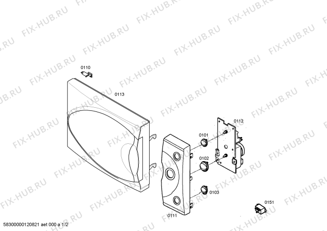 Схема №1 3WG2534N с изображением Переключатель для микроволновой печи Bosch 00607179
