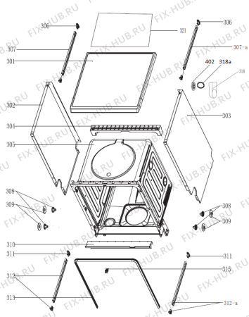 Взрыв-схема посудомоечной машины Gorenje GS54314W (352707, GORENJE#10) - Схема узла 03
