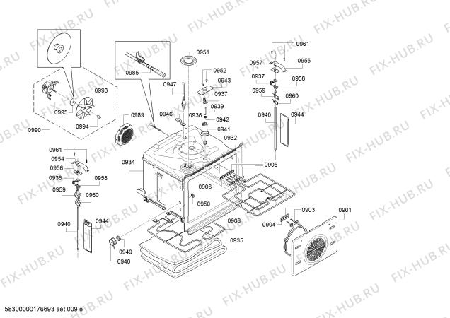 Схема №2 HM638GRS1 с изображением Скоба для электропечи Siemens 00634203