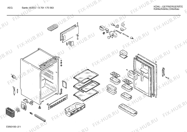 Схема №2 KU5AEL1 с изображением Стеклянная полка для холодильной камеры Bosch 00286333