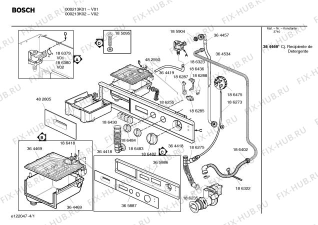 Схема №1 000213K01 с изображением Программатор для стиралки Bosch 00482763