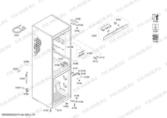 Схема №1 KCN40AW30 Bosch с изображением Поднос для холодильной камеры Bosch 00749215
