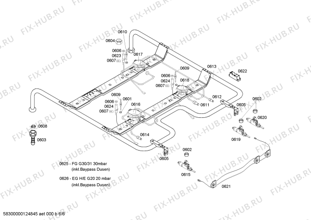 Схема №1 HSV74D021F с изображением Ручка переключателя для электропечи Bosch 00602434