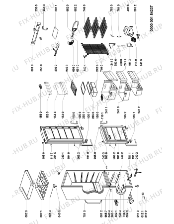 Схема №1 ARC 5774/1 IX с изображением Дверь для холодильной камеры Whirlpool 481241610571