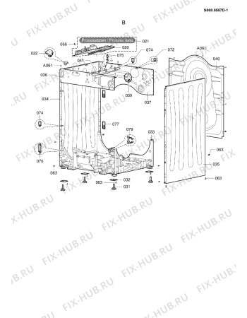 Схема №2 WA 6980 RE BK с изображением Декоративная панель для стиральной машины Whirlpool 480111104831