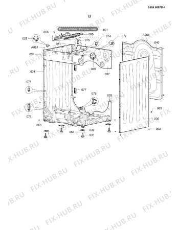 Схема №2 WA 6980 RE BK с изображением Проводка для стиралки Whirlpool 480111104841