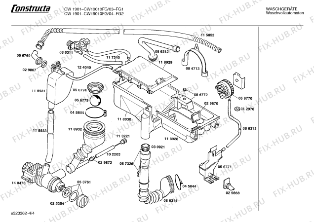 Схема №3 CW19010FG CW1901 с изображением Панель для стиральной машины Bosch 00270007