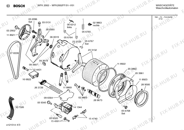 Схема №1 WFK2002FF WFK2002 с изображением Панель управления для стиралки Bosch 00353218