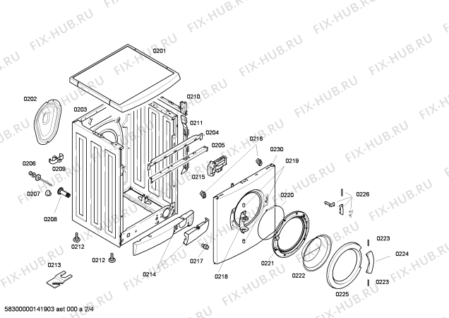 Схема №1 3TS72100X с изображением Крышка для стиральной машины Bosch 00479777