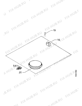 Взрыв-схема плиты (духовки) Electrolux EHI672X - Схема узла Functional parts