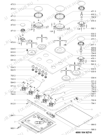 Схема №1 AKT 457/WH с изображением Затычка для электропечи Whirlpool 481010471761