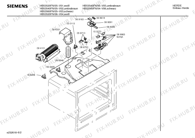 Схема №1 HB53541FN с изображением Панель управления для плиты (духовки) Siemens 00351039