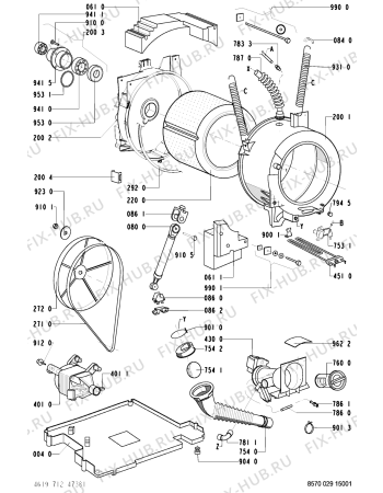 Схема №1 AWM 029/WS-GB с изображением Декоративная панель для стиральной машины Whirlpool 481245212344