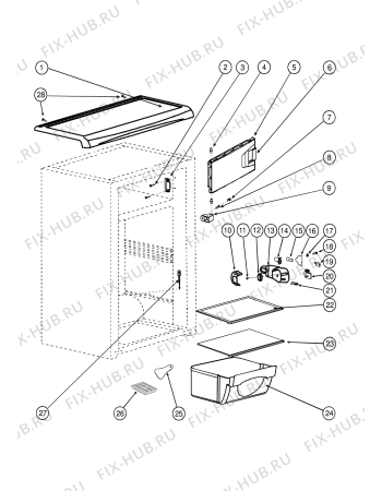 Схема №2 FQ76C2ICE (F039514) с изображением Железный лист Indesit C00850919