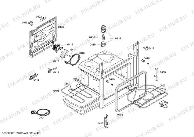 Схема №1 HSV746055T с изображением Кабель для духового шкафа Bosch 00644636