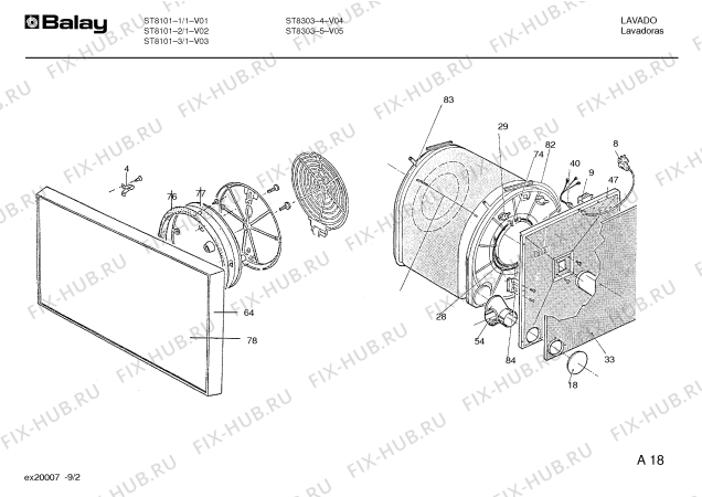 Схема №2 ST8304-5 с изображением Противень для электросушки Bosch 00276371