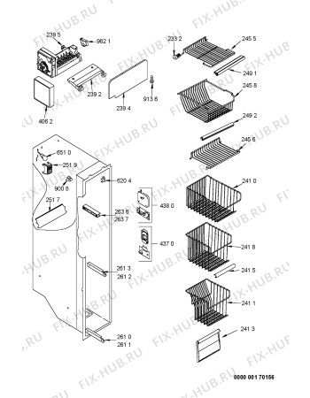 Схема №2 S25B RWW22-A/G с изображением Холдер для холодильной камеры Whirlpool 481244079047