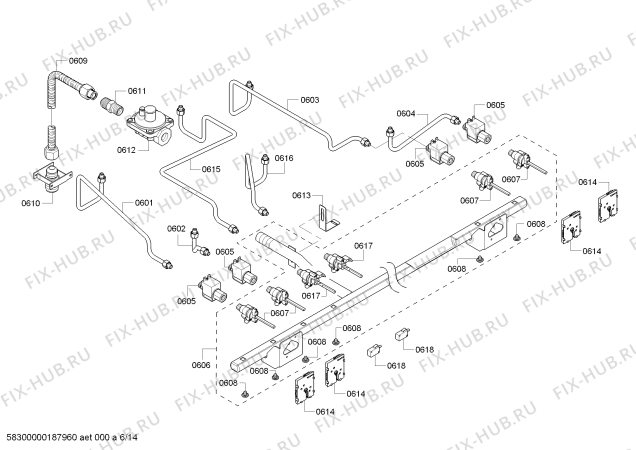 Схема №1 PRD48NLSGU с изображением Кабель для духового шкафа Bosch 12007019