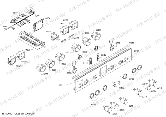 Схема №2 HC744233V с изображением Кабель для электропечи Bosch 00751913