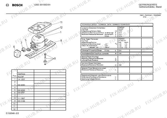 Взрыв-схема холодильника Bosch GSD3515SD - Схема узла 02