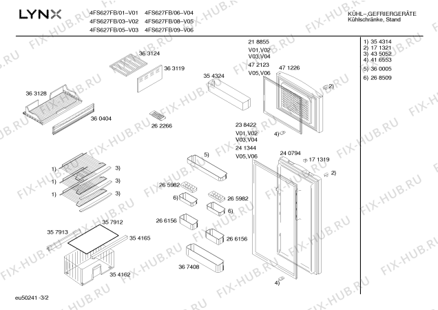 Схема №1 4FS627FB с изображением Панель управления для холодильника Bosch 00435051