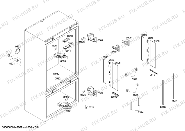 Схема №2 B36IT71SN с изображением Декоративная планка для холодильной камеры Bosch 00682518