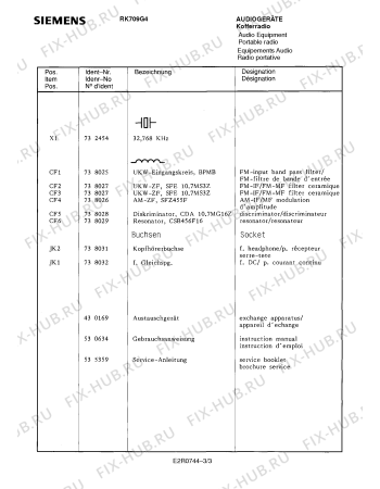Взрыв-схема аудиотехники Siemens RK709G4 - Схема узла 03