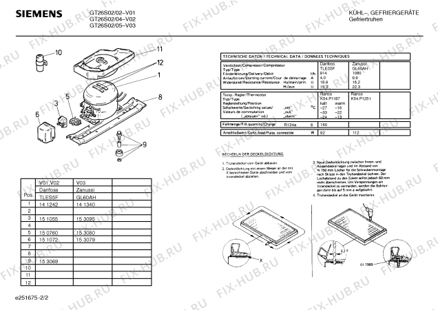 Схема №1 GT27SF3 с изображением Крышка для холодильника Siemens 00233098