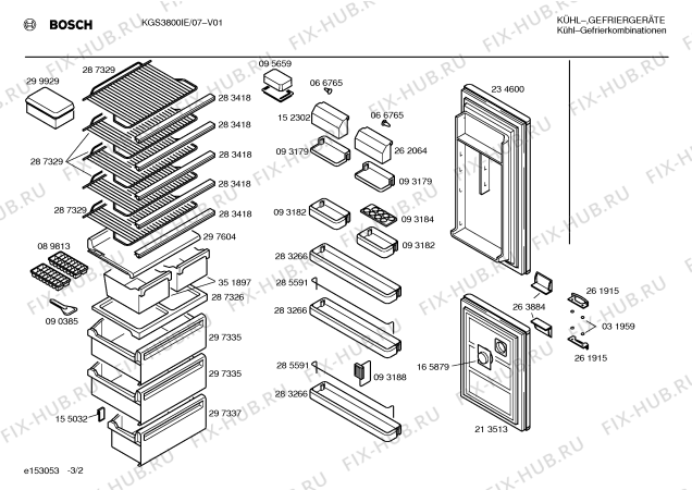 Схема №1 KG32S72 с изображением Контрольная лампа для холодильника Bosch 00165406