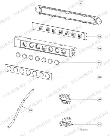 Взрыв-схема вытяжки Electrolux EFC90542X - Схема узла Section 2