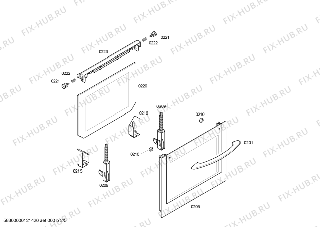 Взрыв-схема плиты (духовки) Tecnik HB3TI2T1 Horno.tecnik.indnp.blanco.multif_3d.ec2 - Схема узла 02