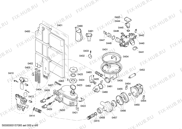 Схема №1 S49T45B1EU с изображением Передняя панель для посудомойки Bosch 00665157