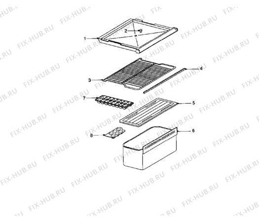 Взрыв-схема холодильника Tricity Bendix RF404W - Схема узла Furniture