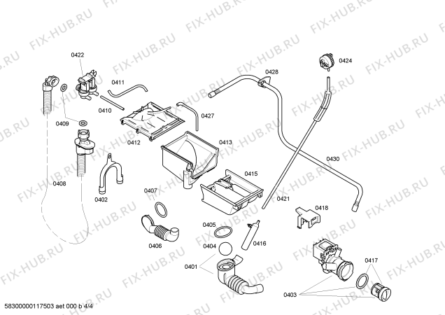 Схема №1 WS08X460IT x08.46 с изображением Силовой модуль для стиралки Siemens 00671690