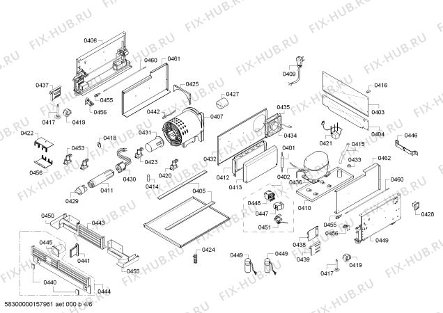 Схема №1 CIW18P00 с изображением Крышка для холодильника Bosch 00605624