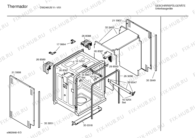 Схема №2 SHU9902UC с изображением Корзина для посуды для посудомойки Bosch 00215912