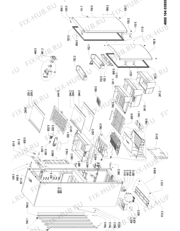 Схема №1 TGA 3500NF/EG с изображением Ручка двери для холодильной камеры Whirlpool 481010369812