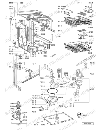 Схема №1 ADG 6330/5 IX с изображением Обшивка для электропосудомоечной машины Whirlpool 480140101938