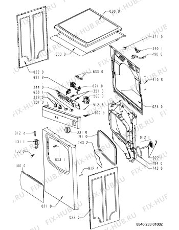 Схема №1 SLE 65 с изображением Кнопка вкл./выкл. Whirlpool 481227618507