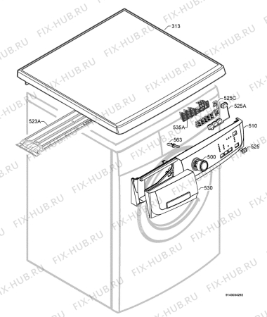 Взрыв-схема стиральной машины Electrolux EWF8020W - Схема узла Command panel 037