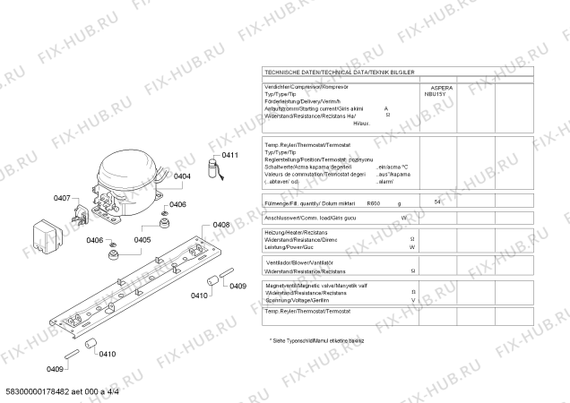 Схема №2 PKNT53NI20 с изображением Модуль управления для холодильной камеры Bosch 00744500