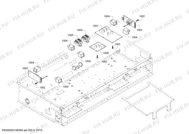 Схема №1 PRL486JDG с изображением Кабель для плиты (духовки) Bosch 00655570