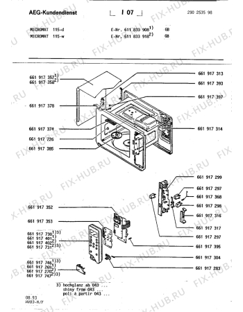 Взрыв-схема микроволновой печи Aeg MC 115 - D/GB - Схема узла Section2