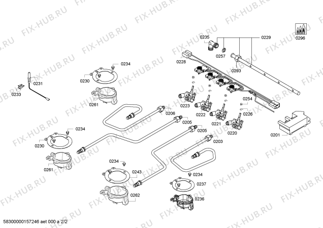 Схема №1 PBP615B80L ENC.PBP615B80L BO 4G BS 60R с изображением Форсунки для природного газа для электропечи Bosch 00616809