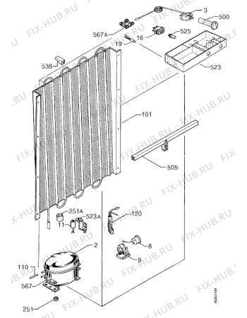 Взрыв-схема холодильника Electrolux EU6931C - Схема узла Functional parts