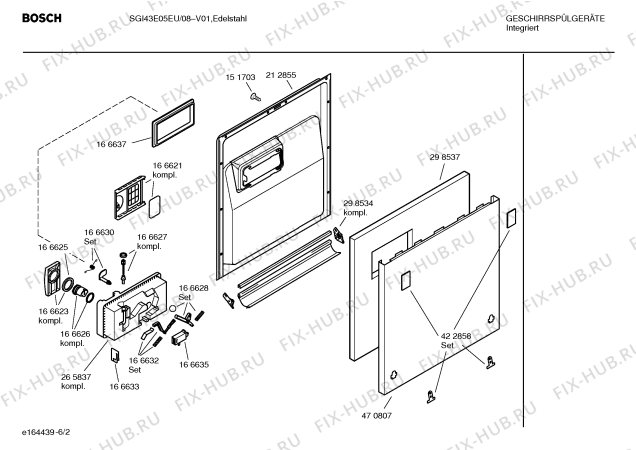 Схема №1 SGS85E02EU Exclusiv с изображением Инструкция по эксплуатации для посудомойки Bosch 00589859