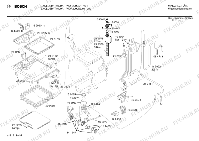 Взрыв-схема стиральной машины Bosch WOF2090 EXCLUSIV T1000A - Схема узла 04