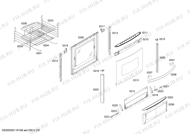 Взрыв-схема плиты (духовки) Bosch HSF64K30EG STYLE A I BL - Схема узла 02