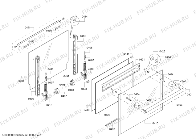 Взрыв-схема плиты (духовки) Bosch HCE854453 - Схема узла 04